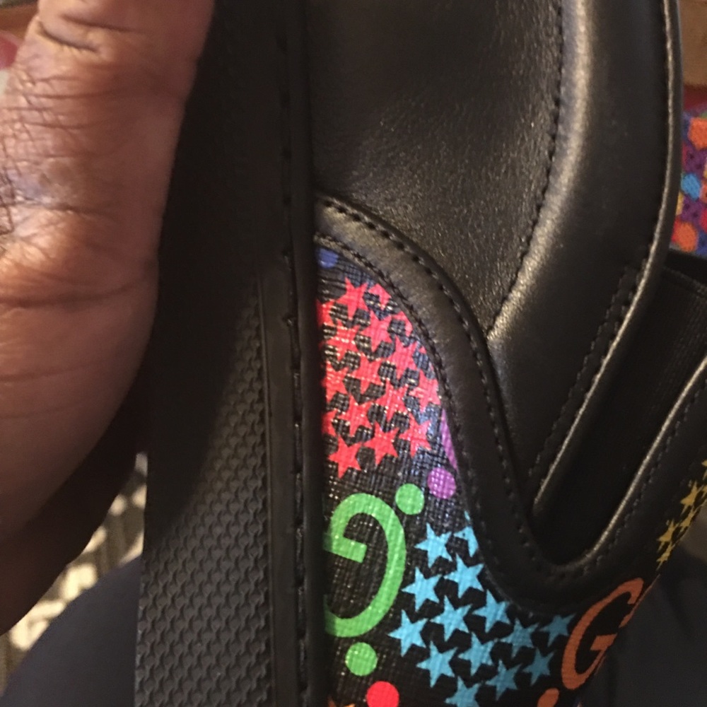 Multi colored Gucci loafers